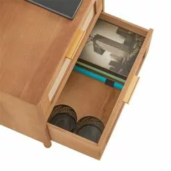 CARO-Möbel Nachttisch WAMAN Mit 2 Schubladen, Braun -Möbelgeschäft 95335 4