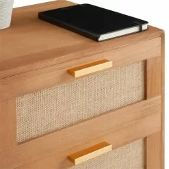 CARO-Möbel Nachttisch WAMAN Mit 2 Schubladen, Braun -Möbelgeschäft 95335 5