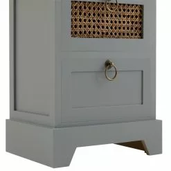 CARO-Möbel Nachttisch PADMA Mit 2 Schubladen Und Wiener Geflecht, Grau 12 CARO-Möbel Nachttisch PADMA Mit 2 Schubladen Und Wiener Geflecht, Grau -Möbelgeschäft 95337 5