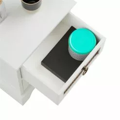 CARO-Möbel Nachttisch PADMA Mit 2 Schubladen Und Wiener Geflecht, Weiß 11 CARO-Möbel Nachttisch PADMA Mit 2 Schubladen Und Wiener Geflecht, Weiß -Möbelgeschäft 95338 4