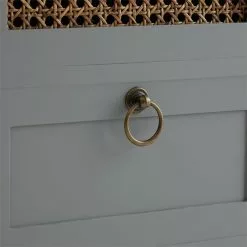 CARO-Möbel Nachttisch RAJA Mit 3 Schubladen Und Wiener Geflecht, Grau 12 CARO-Möbel Nachttisch RAJA Mit 3 Schubladen Und Wiener Geflecht, Grau -Möbelgeschäft 95340 6