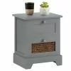 CARO-Möbel Nachttisch RANI Mit 2 Schubladen Und Wiener Geflecht, Grau 1 CARO-Möbel Nachttisch RANI Mit 2 Schubladen Und Wiener Geflecht, Grau -Möbelgeschäft 95346 0
