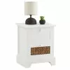 CARO-Möbel Nachttisch RANI Mit 2 Schubladen Und Wiener Geflecht, Weiß -Möbelgeschäft 95347 0