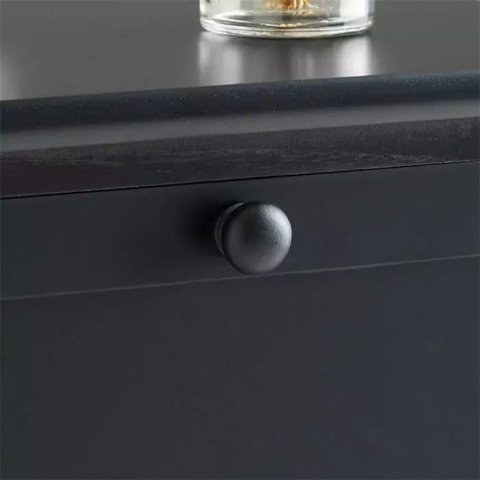 CARO-Möbel Nachttisch ROSHNI Mit 3 Schubladen Und Wiener Geflecht, Schwarz 8 CARO-Möbel Nachttisch ROSHNI Mit 3 Schubladen Und Wiener Geflecht, Schwarz – Bild 6