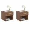 CARO-Möbel Nachttisch MARY Im 2er Set In Nussbaum 2 CARO-Möbel Nachttisch MARY Im 2er Set In Nussbaum -Möbelgeschäft 95429 0