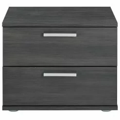 CARO-Möbel Nachttisch MAXIMA In Esche Grau Mit 2 Schubladen -Möbelgeschäft 95432 1 N