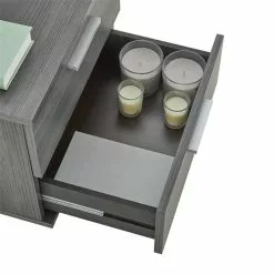 CARO-Möbel Nachttisch MAXIMA In Esche Grau Mit 2 Schubladen -Möbelgeschäft 95432 4 N