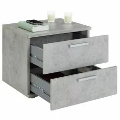 CARO-Möbel Nachttisch MAXIMA In Betonoptik Mit 2 Schubladen 11 CARO-Möbel Nachttisch MAXIMA In Betonoptik Mit 2 Schubladen -Möbelgeschäft 95434 2 N