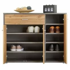 CARO-Möbel Schuhschrank DEUSTO In Beton Dunkel/Wotan Eiche 10 CARO-Möbel Schuhschrank DEUSTO In Beton Dunkel/Wotan Eiche -Möbelgeschäft 95439 2 N