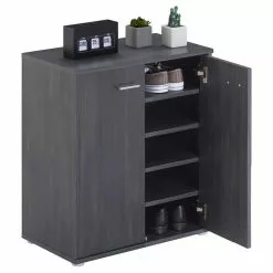 CARO-Möbel Schuhschrank LENNIS 2 Türen In Esche Grau 11 CARO-Möbel Schuhschrank LENNIS 2 Türen In Esche Grau -Möbelgeschäft 95449 2