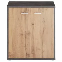 CARO-Möbel Schuhschrank LENNIS 2 Türen In Beton Dunkel/Wotan Eiche 10 CARO-Möbel Schuhschrank LENNIS 2 Türen In Beton Dunkel/Wotan Eiche -Möbelgeschäft 95451 1 N