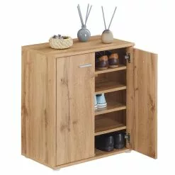 CARO-Möbel Schuhschrank LENNIS 2 Türen In Wotan Eiche -Möbelgeschäft 95452 2