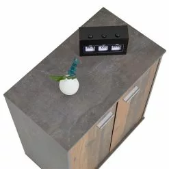 CARO-Möbel Schuhschrank LENNIS 2 Türen In Old Style/Beton Dunkel -Möbelgeschäft 95470 4