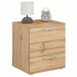 CARO-Möbel Nachttisch MARIELLA In Wotan Eiche Mit 3 Schubladen