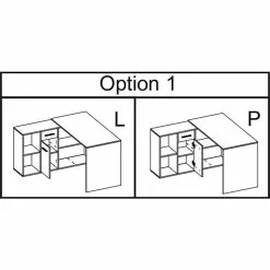 CARO-Möbel Eckschreibtisch DIEGO Mit Regal In Sonoma Eiche -Möbelgeschäft eckschreibtisch sonoma eiche 93538 41 1